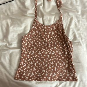 flowered halter top